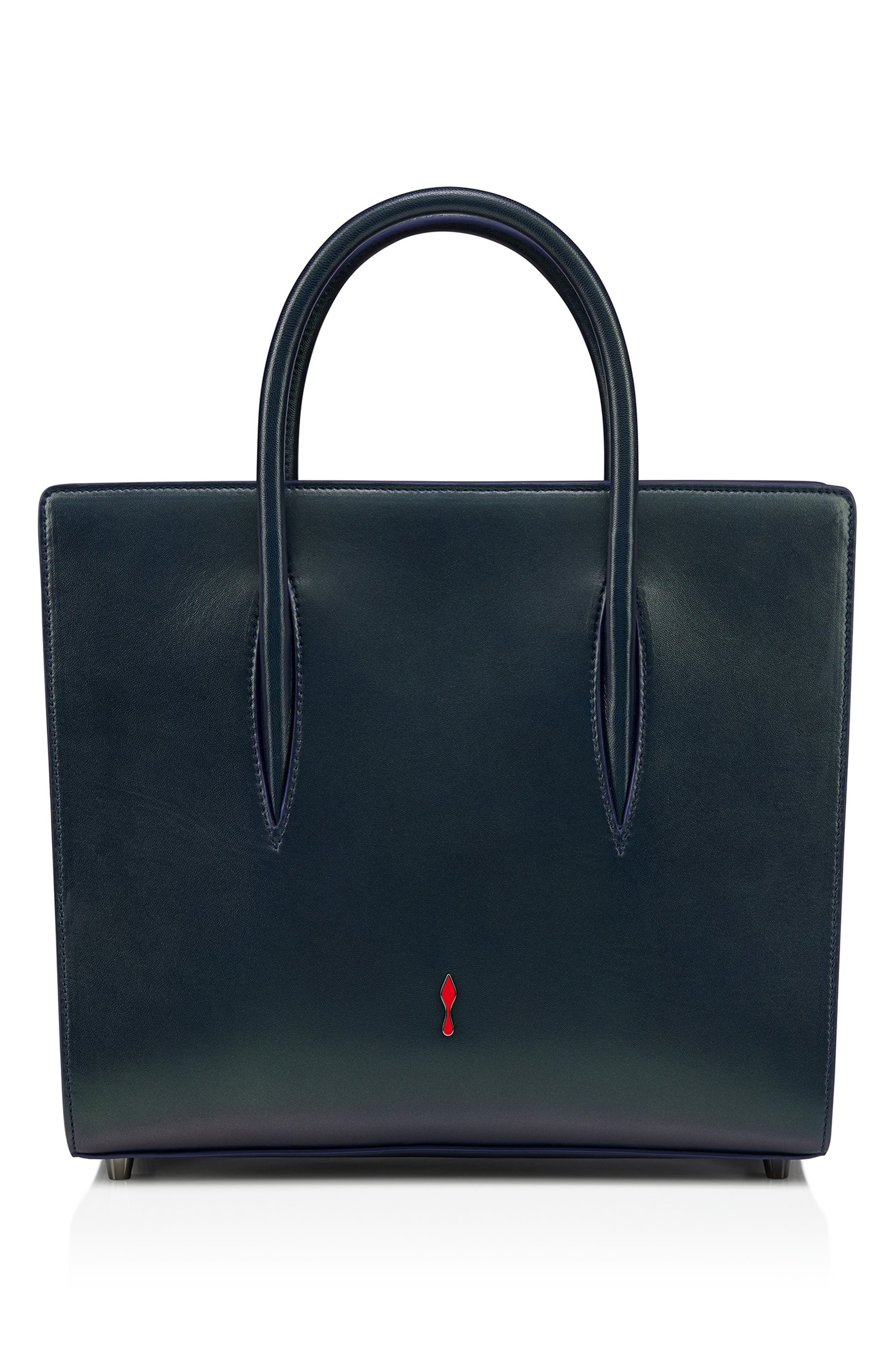 Christian Louboutin Paloma Loubinthesky Leather Top Handle Bag in Zaffiro/Gun Metal at Nordstrom - 3