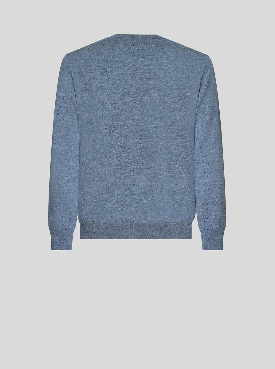 ROUND NECK WOOL JUMPER - 5