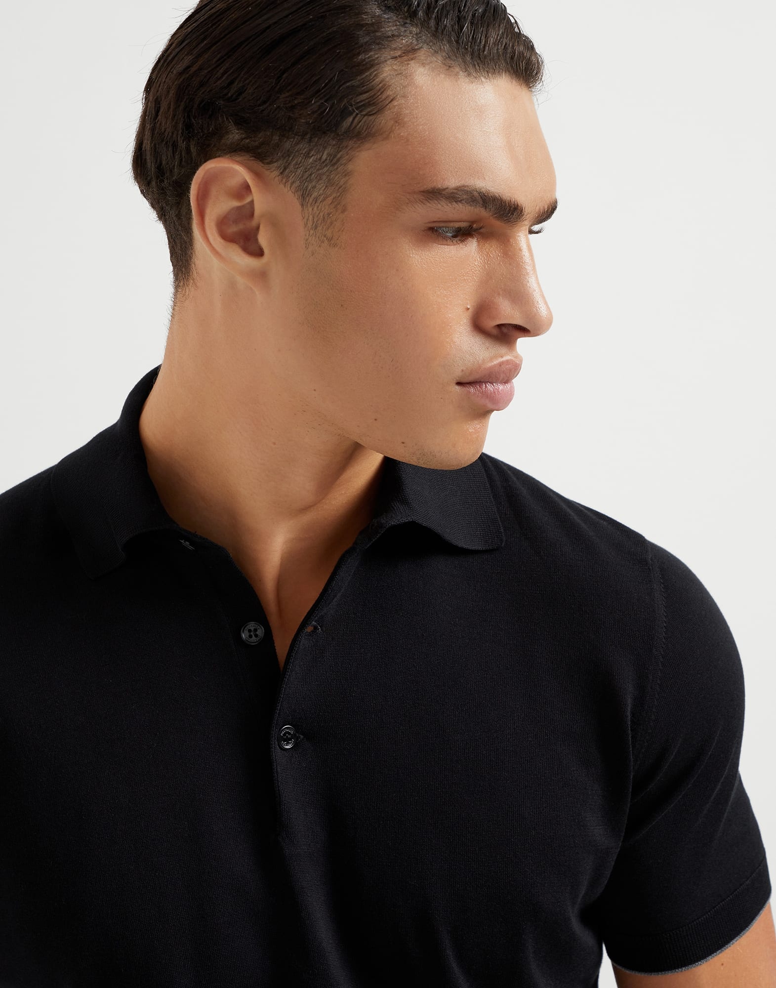 Cotton lightweight knit polo - 3