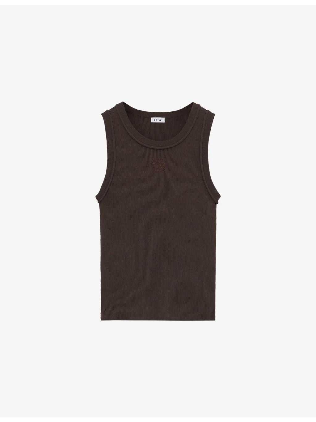 Anagram Ribbed Stretch-Woven Tank Top - 1