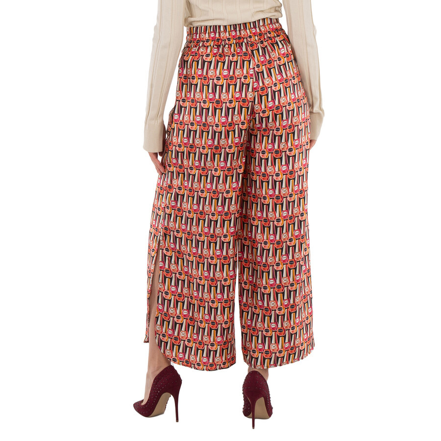 Max Mara Ladies Salmon Quark Nail Polish Prints Pants - 5