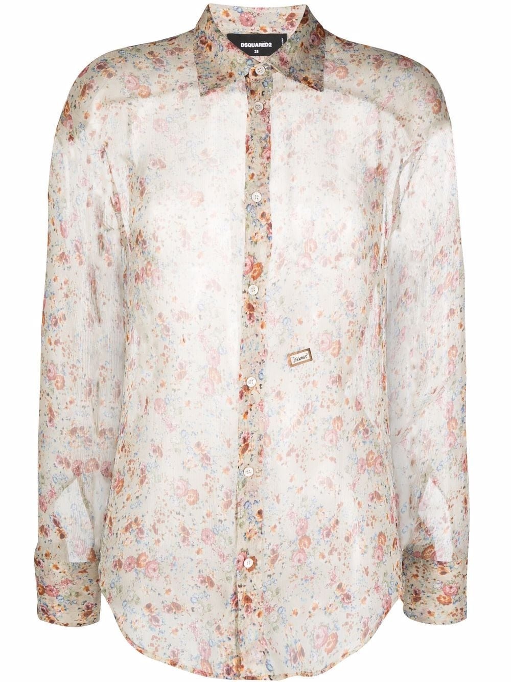 silk floral-print shirt - 1