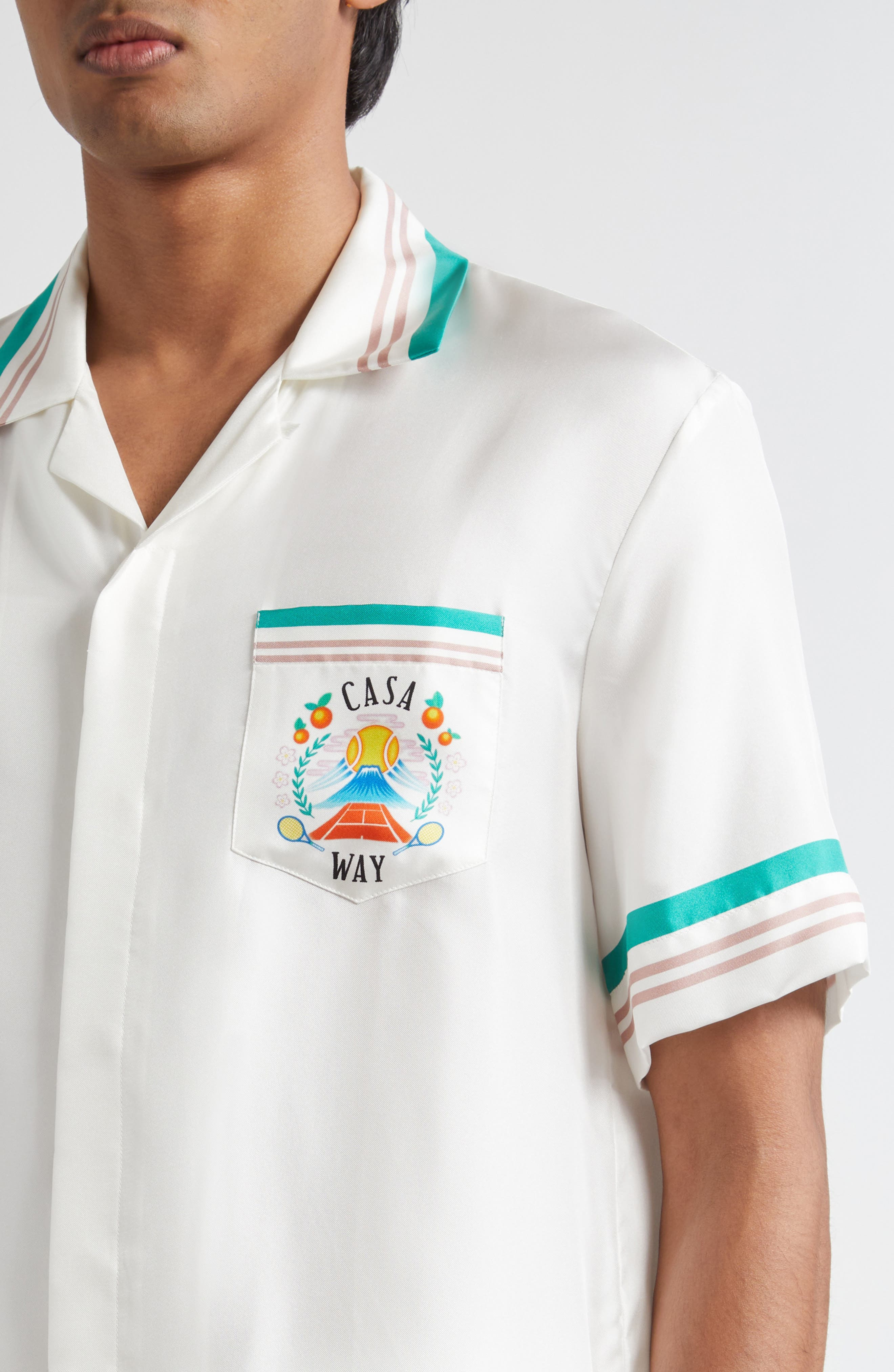 Casablanca Casa Way Silk Camp Shirt at Nordstrom - 5