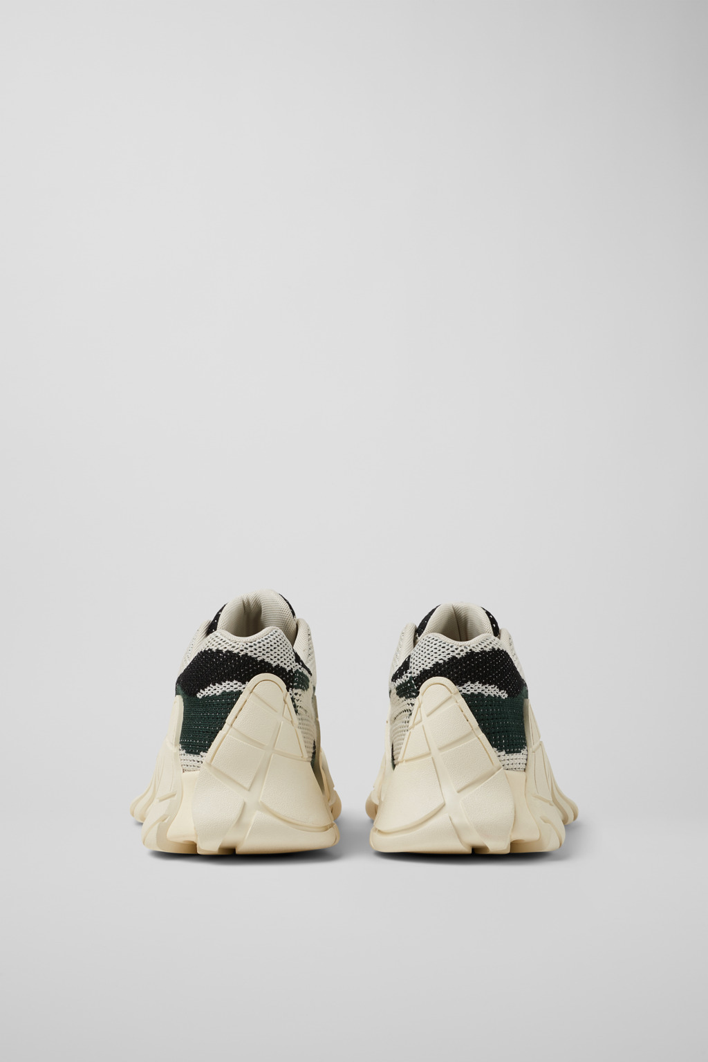 White-green textile sneakers - 3