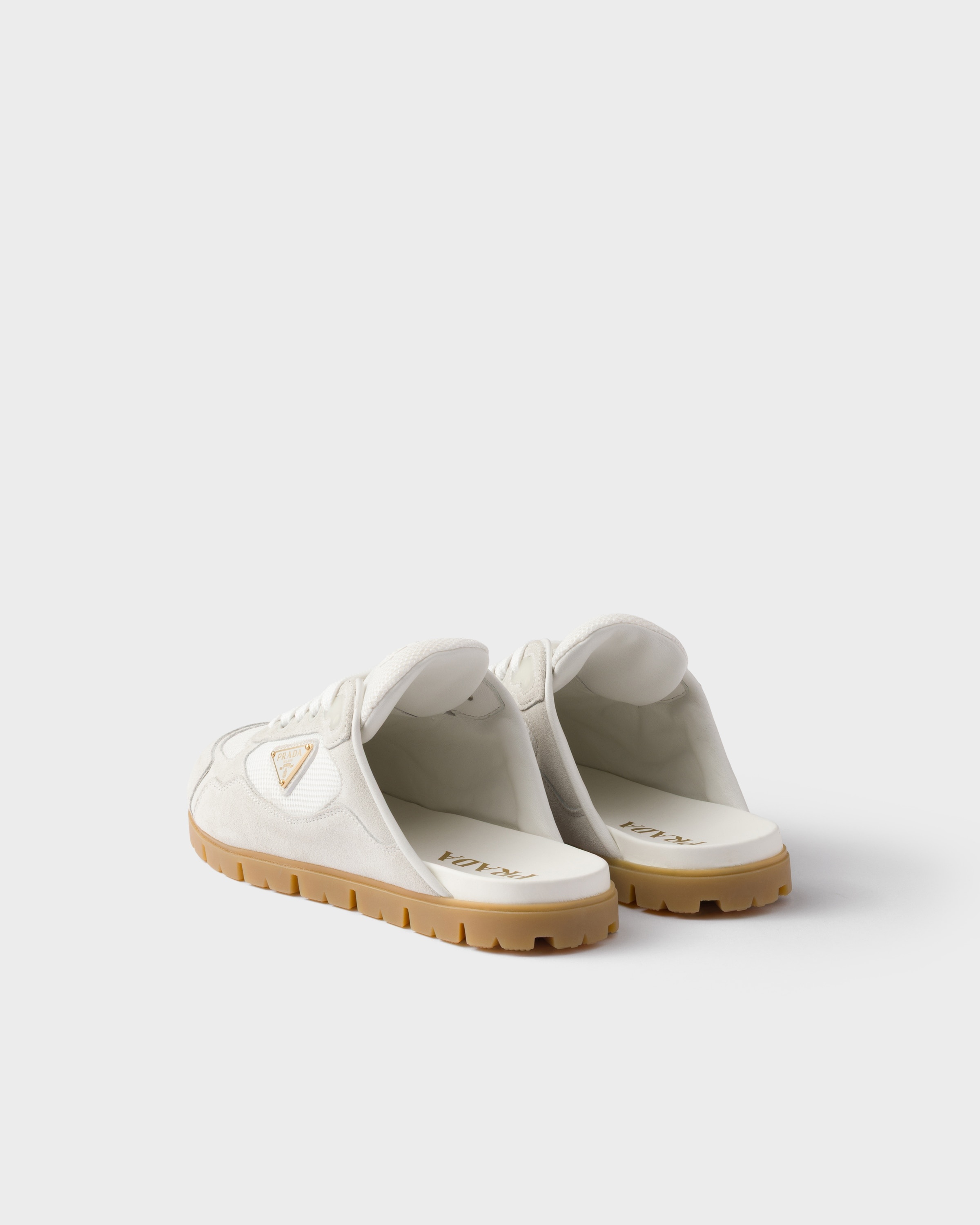 Trail mesh fabric and suede mules - 4
