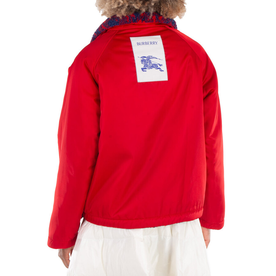 Burberry Rose-Print Fleece Reversible Jacket - 4