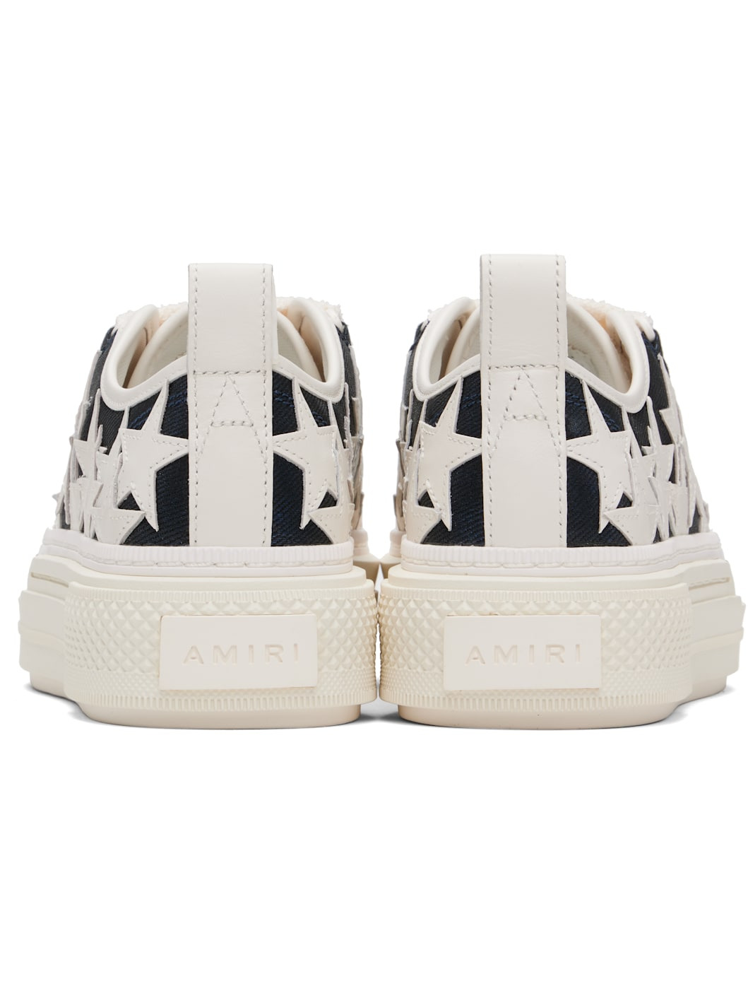Blue Denim Stars Court Low Sneakers - 2