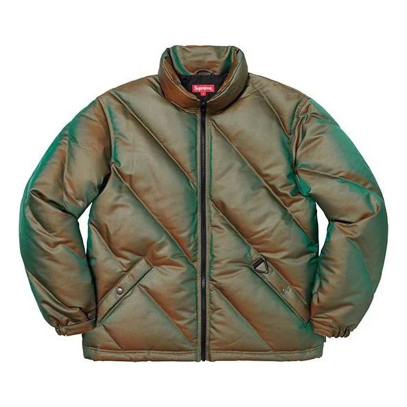 Supreme FW19 Week 11 Iridescent Puffy Jacket Green SUP-FW19-960 - 1