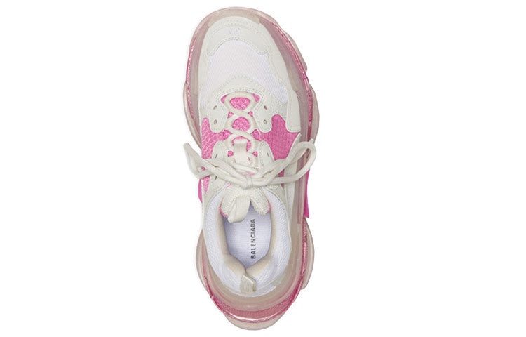 (WMNS) Balenciaga Triple S Clear Sole Trainer 'White Pink' 544351W09ON9025 - 5