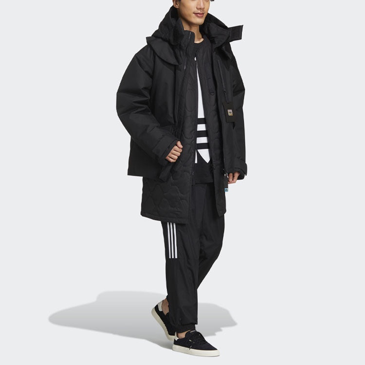 adidas originals Premium Jkt 2 Detachable Multiple Pockets Casual Sports Stay Warm Down Jacket Black - 9