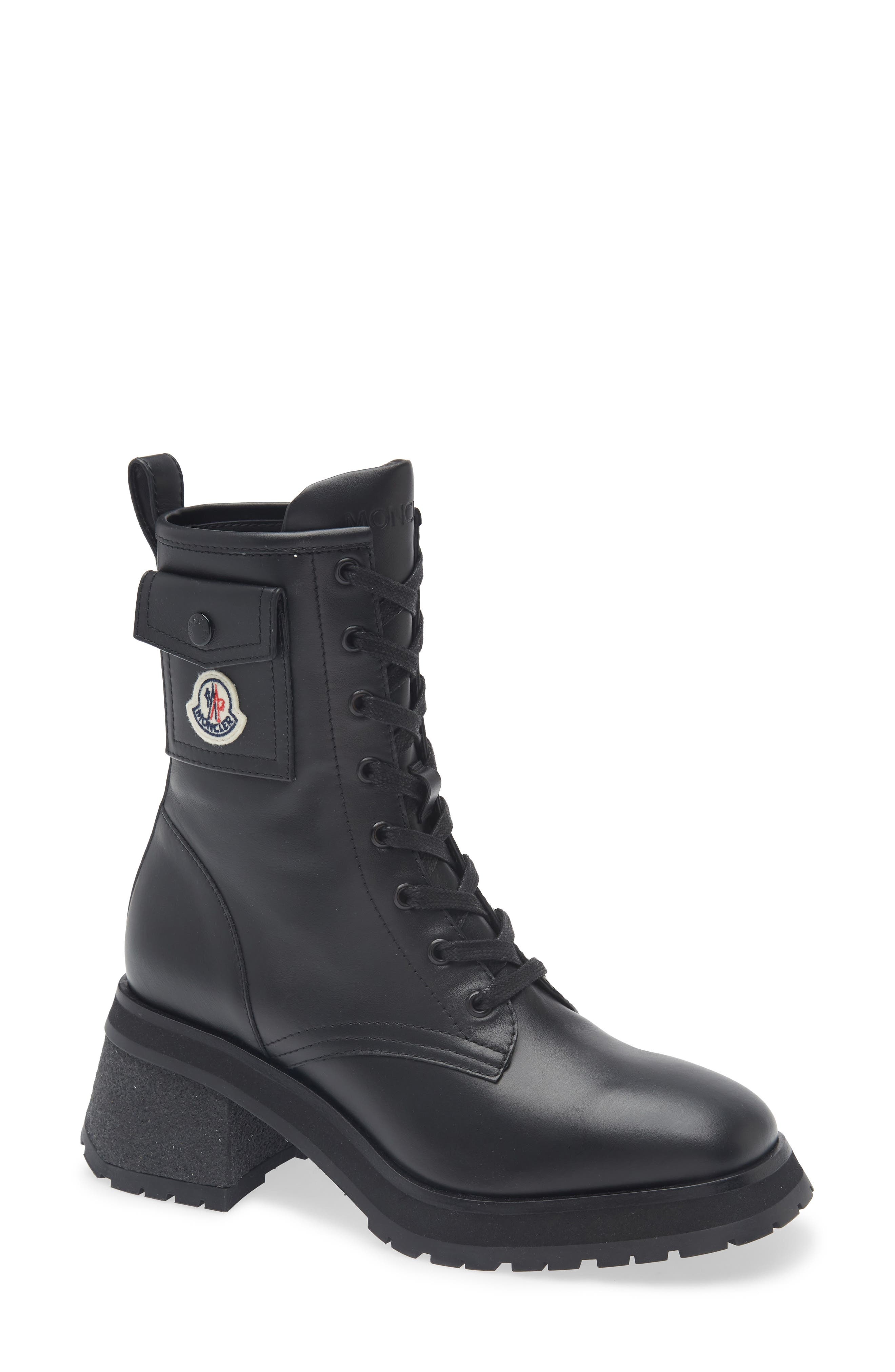 Moncler Gigi Logo Pocket Boot in Black at Nordstrom - 1