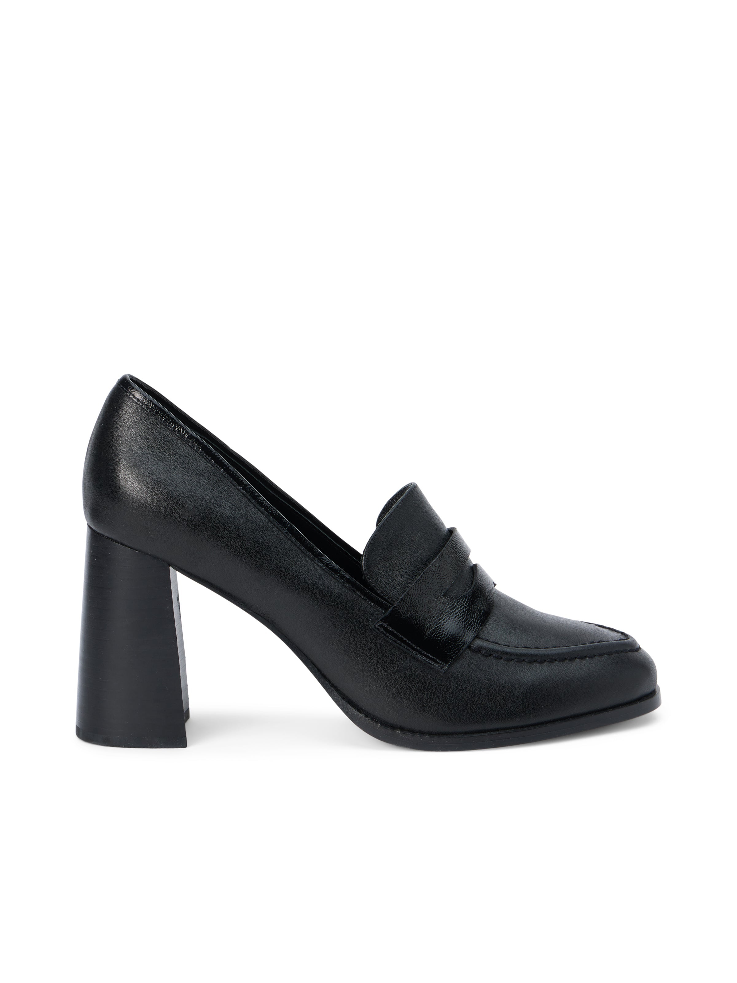 Blanche Heeled Leather Loafer - 1
