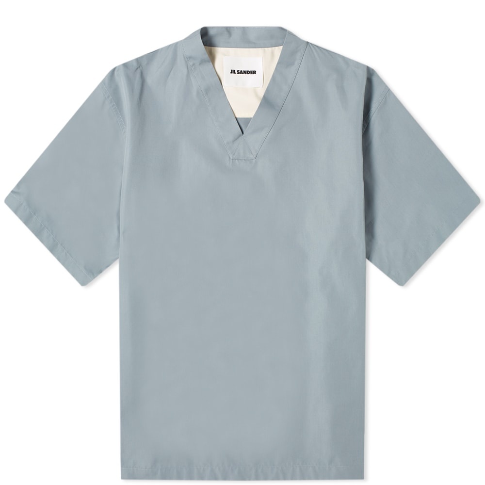 Jil Sander Short Sleeve Shawl Collar Overshirt - 1