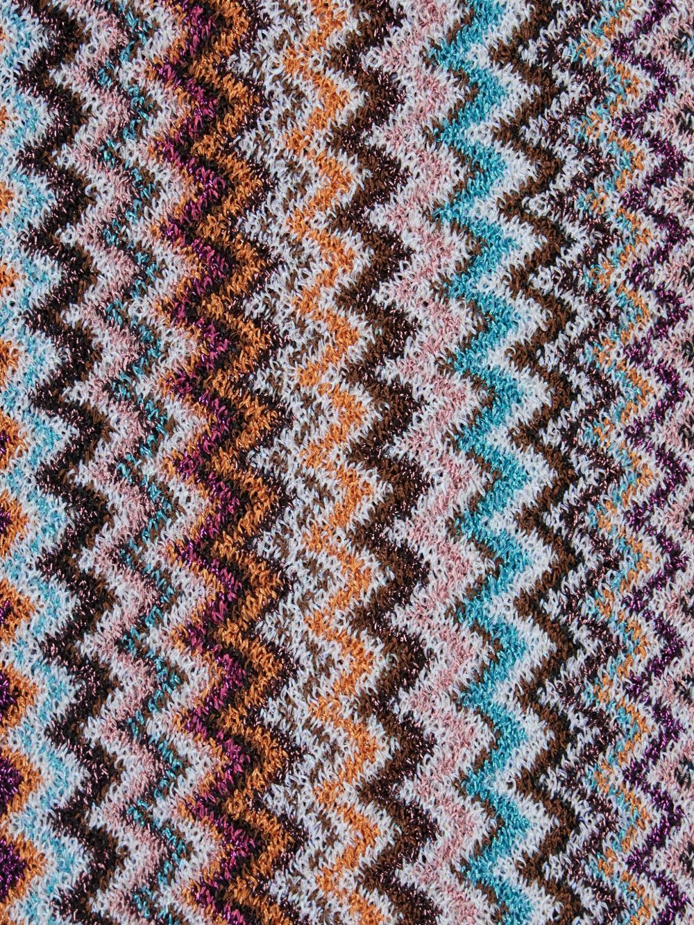 zigzag-pattern fringed scarf - 2