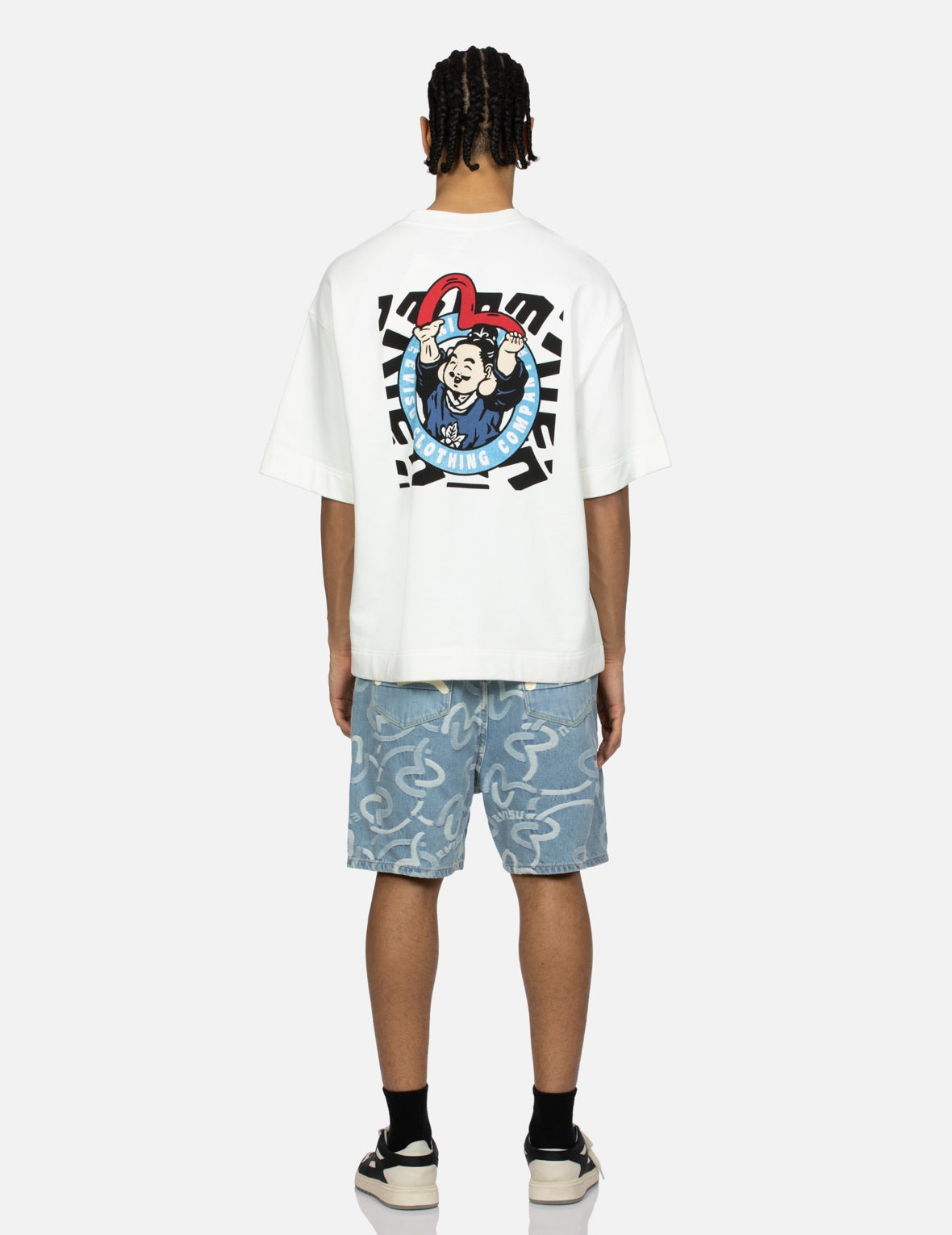 ALLOVER SEAGULL JACQUARD OVERSIZED SHORTS - 5