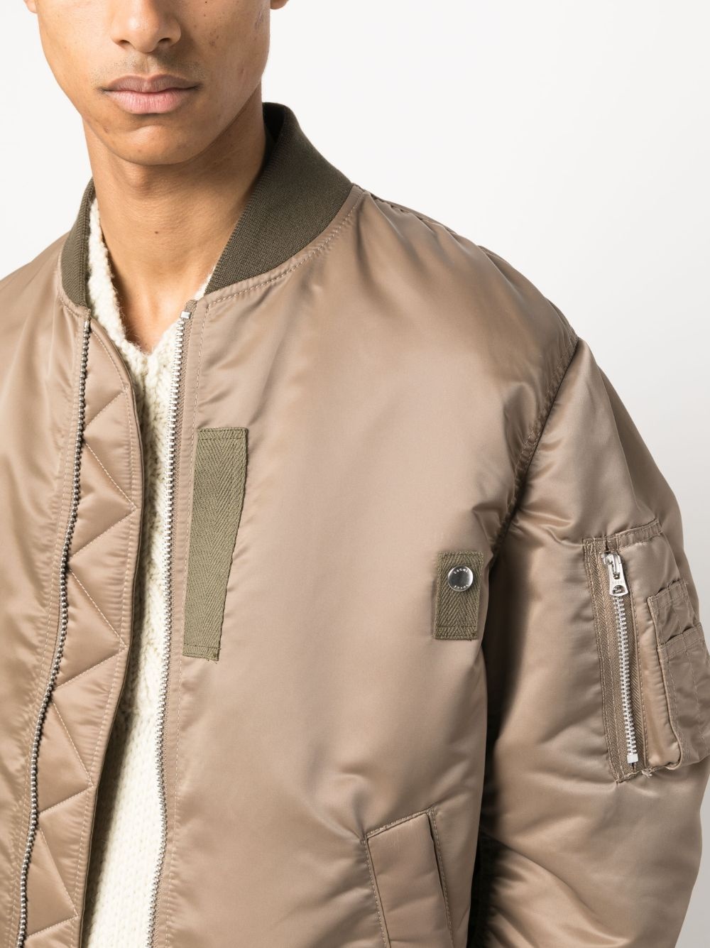 zip-up puffer bomber jacket - 5