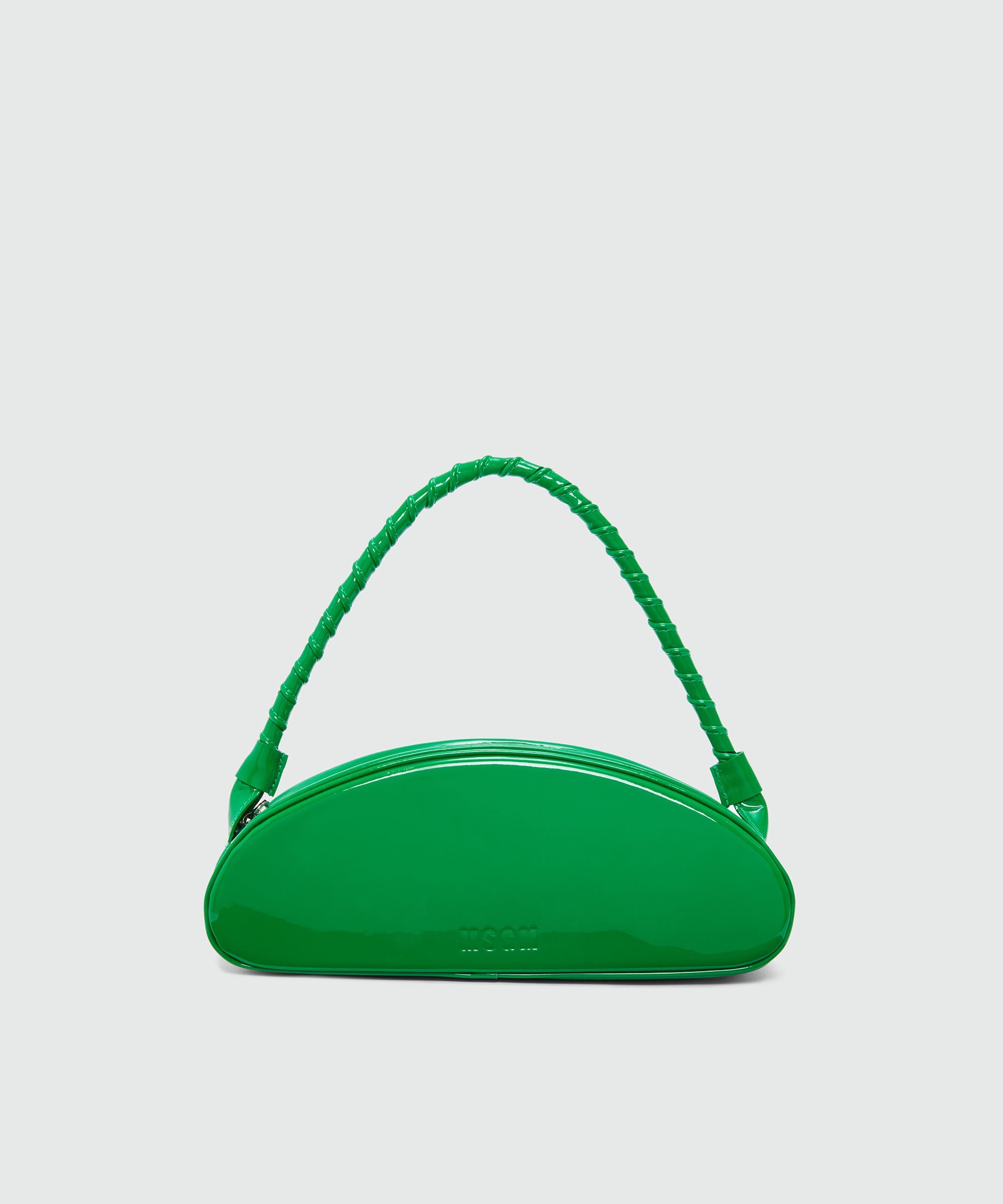 Green patent leather MSGM handbag - 1