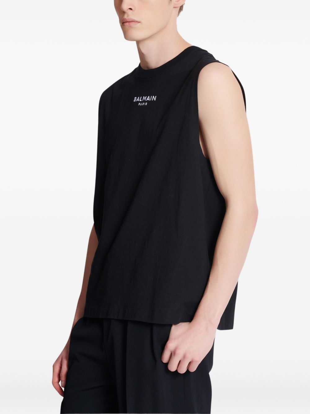 logo-embroidered tank top - 5