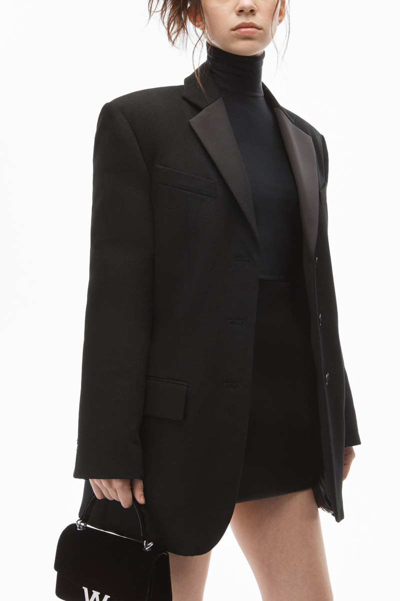 OVERSIZED QUILTED BLAZER COAT IN DENIM 3