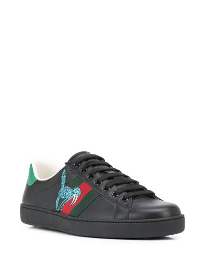 GUCCI Web-stripe lace-up sneakers outlook