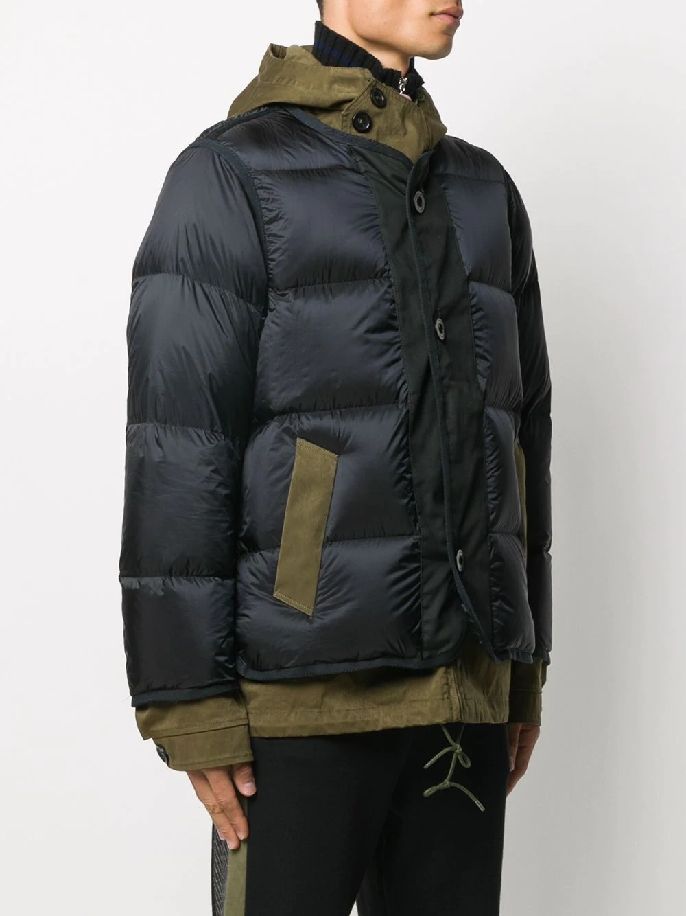 two tone puffer coat - 3