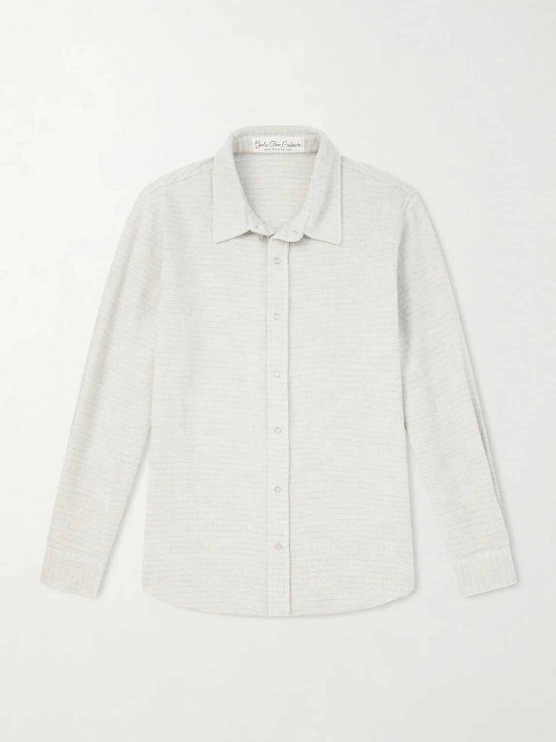 Pearlescente Ombre Checked Cashmere Shirt - 1