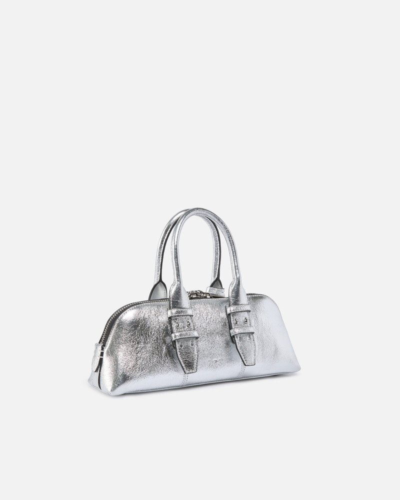 PINKO LEATHER MINI ESCAPE BAG BOWLING BAG outlook