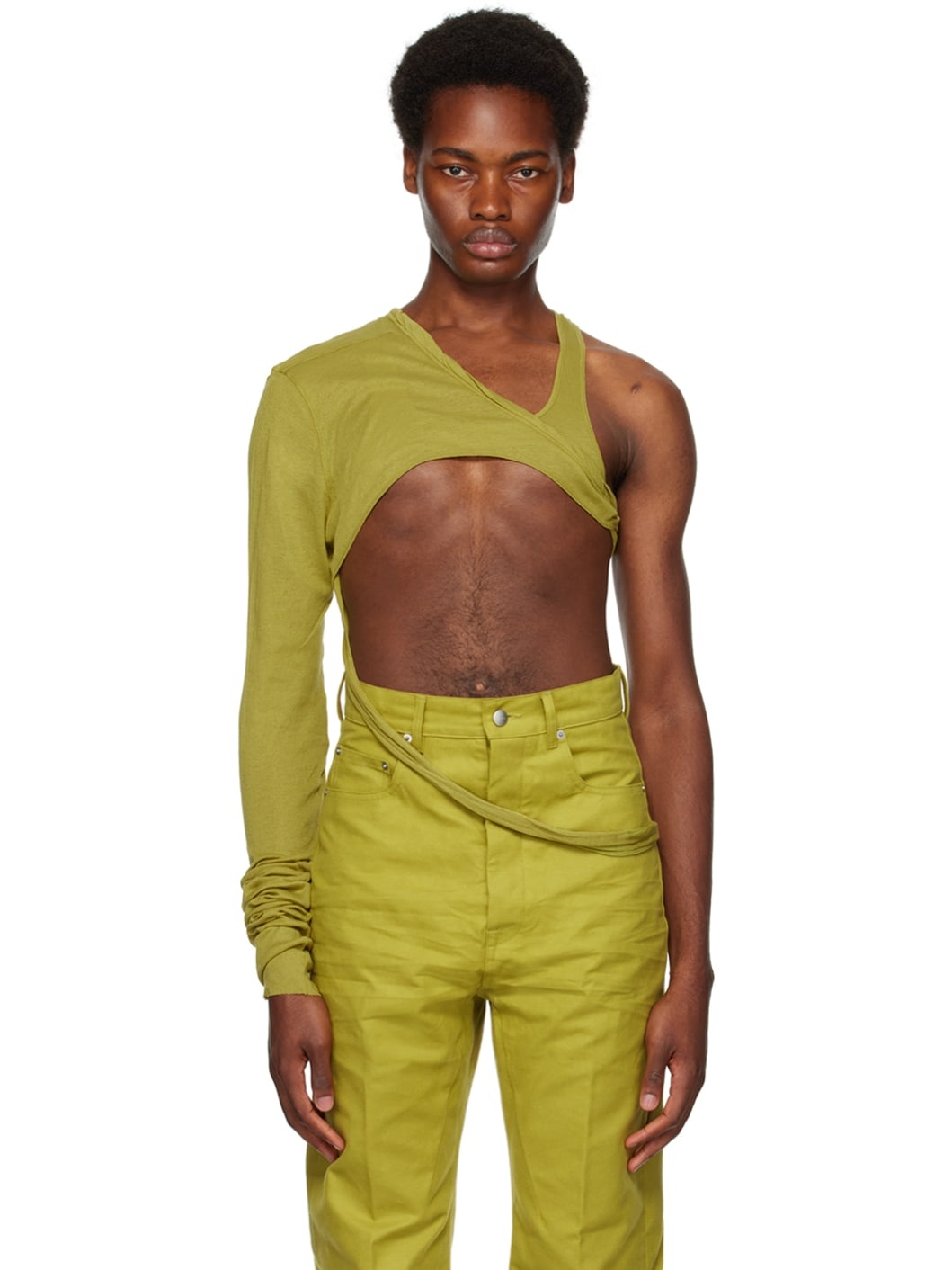 Rick Owens Green Banana Skeletank Tank Top | REVERSIBLE