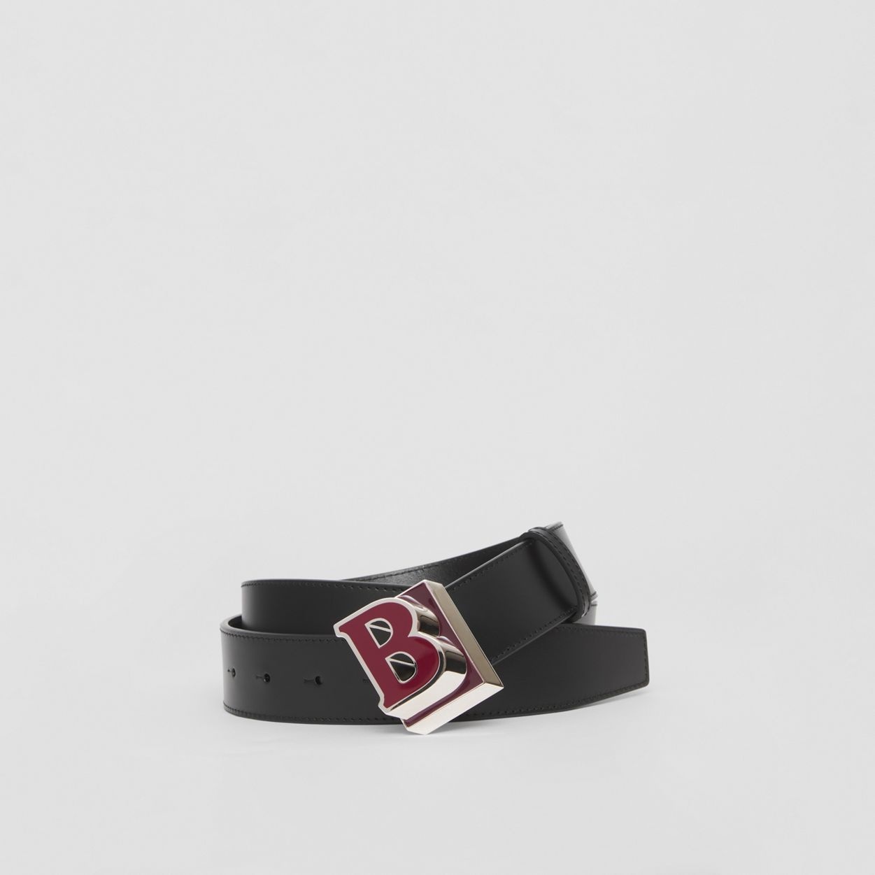 Letter Graphic Leather Belt - 1