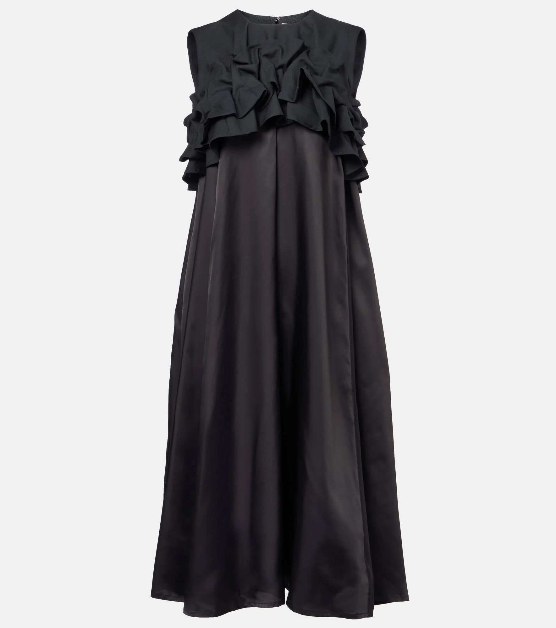 Ruffled wool midi dress - 1
