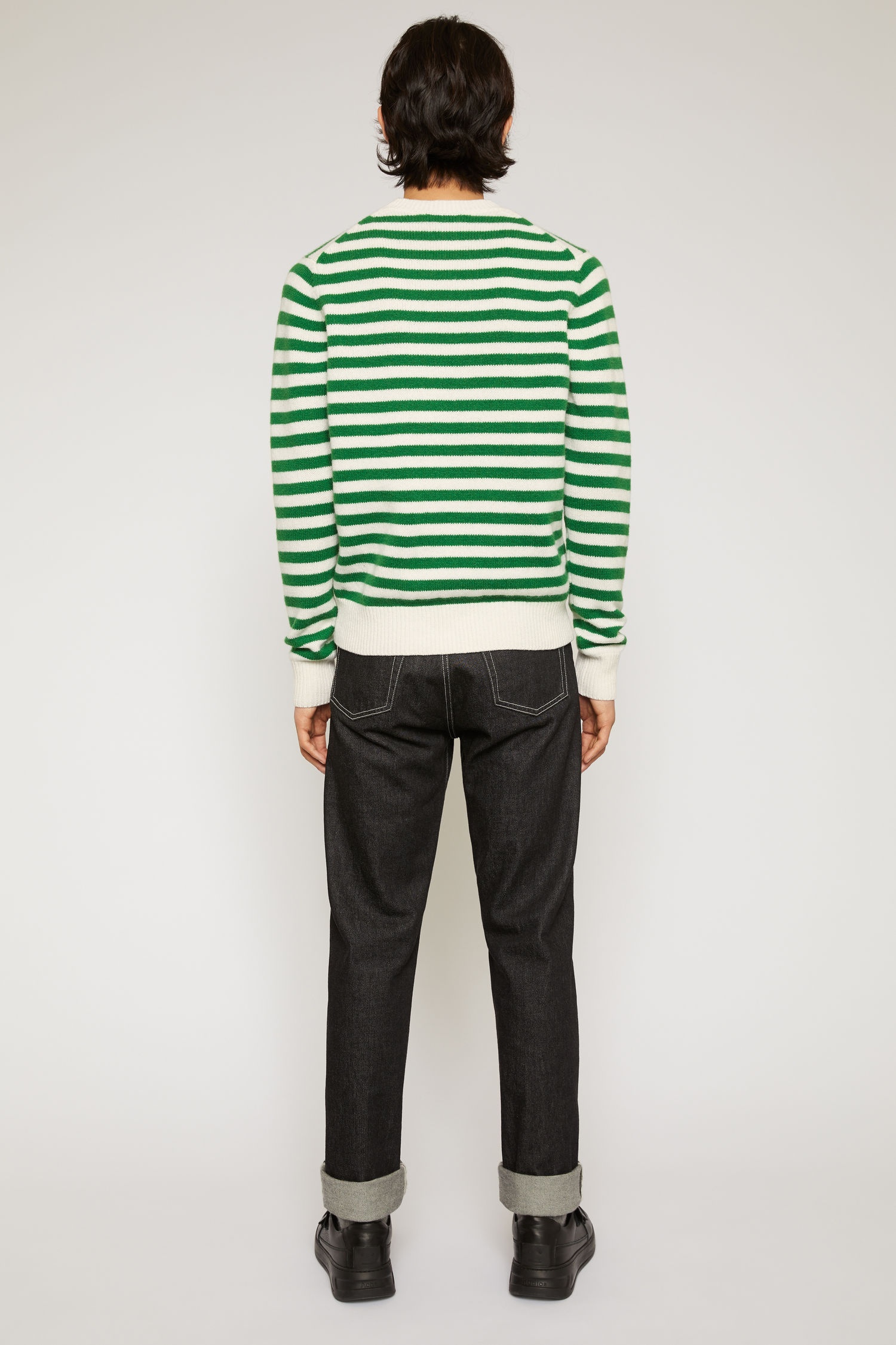 Breton stripe sweater green/white - 5