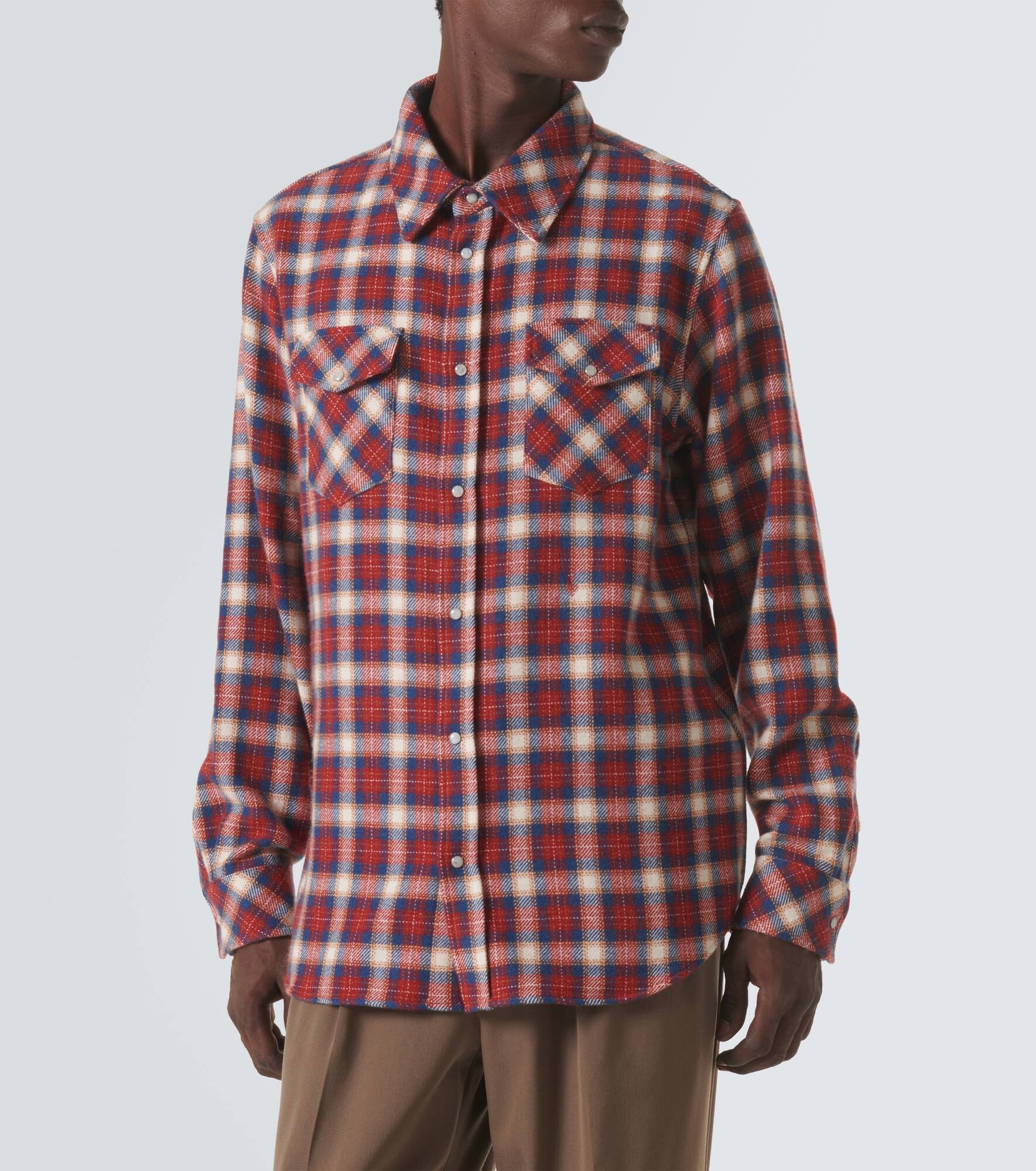 Cashmere tartan shirt - 3