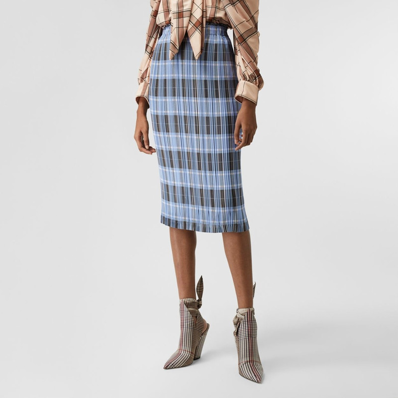 Check Plissé Skirt 5