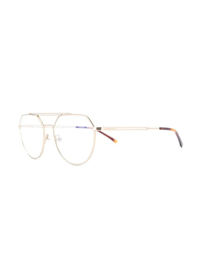 LACOSTE oversized aviator-frame glasses outlook