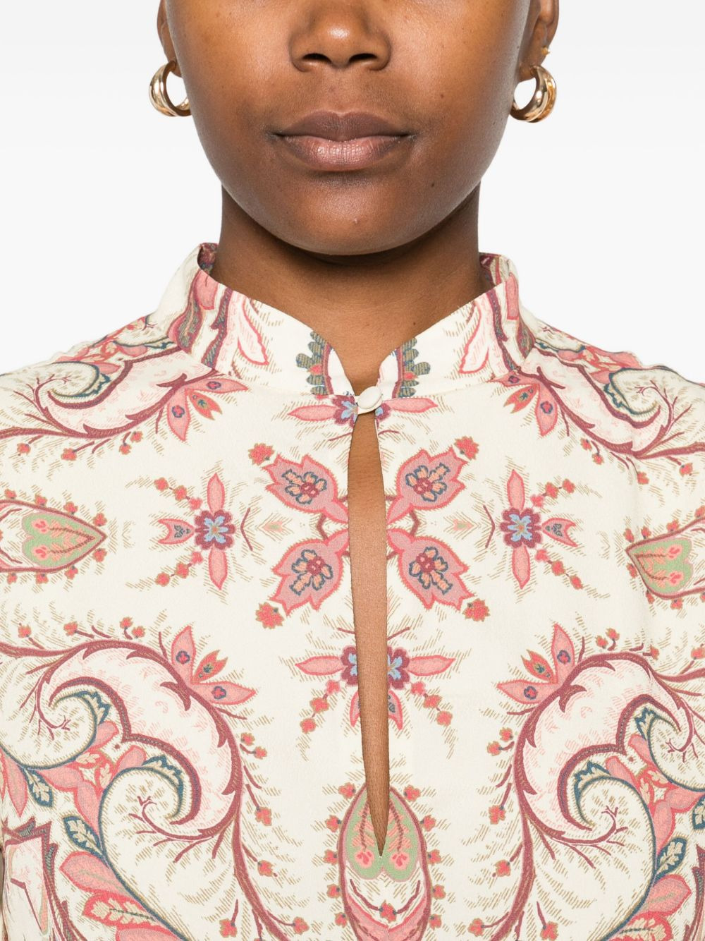 paisley-print midi dress - 5