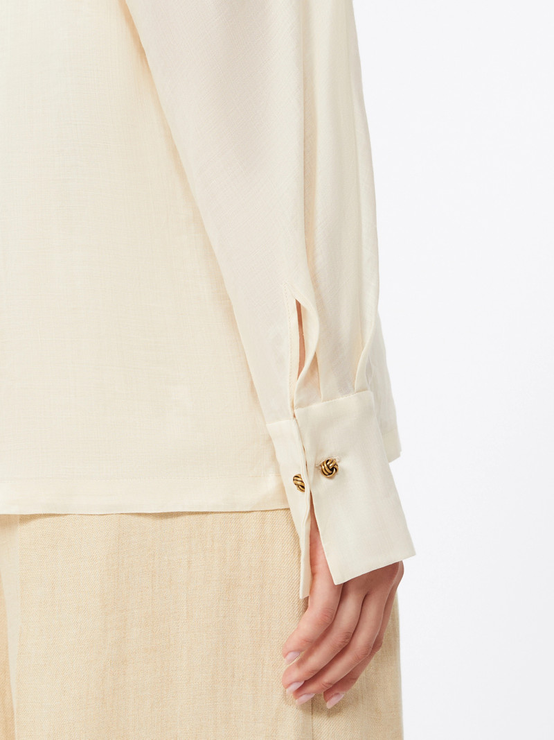 BALDI Ramie canvas shirt - BEIGE 6