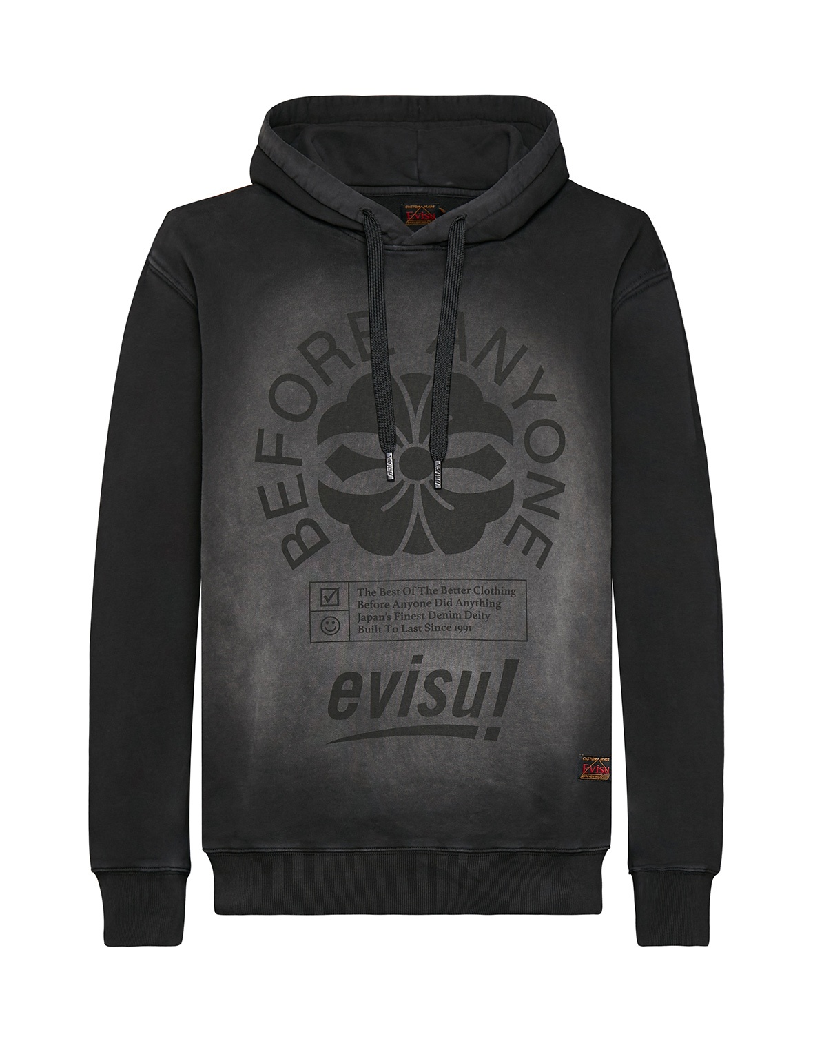 PIGMENT DYED HOODIE WITH KAMON PRINT - 7