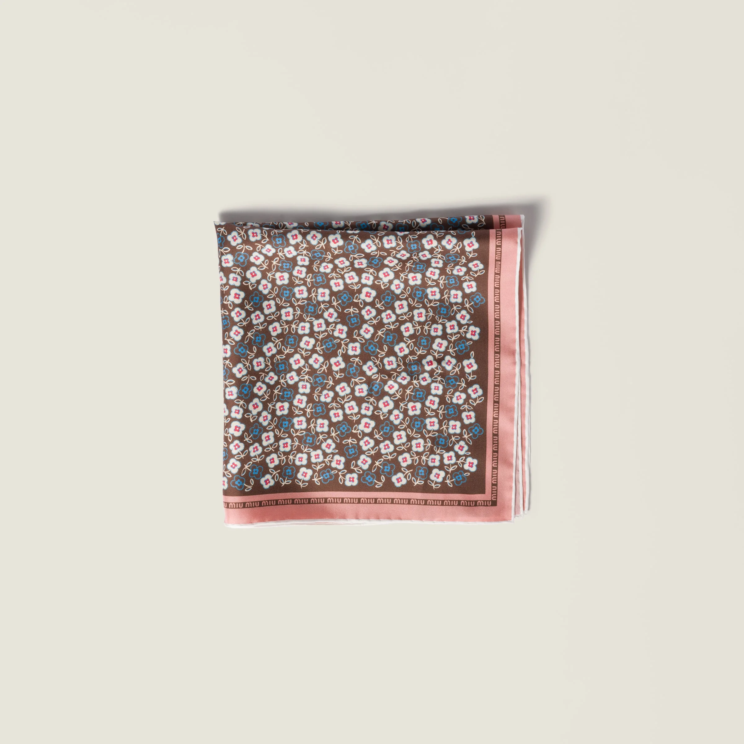 Printed twill scarf - 1