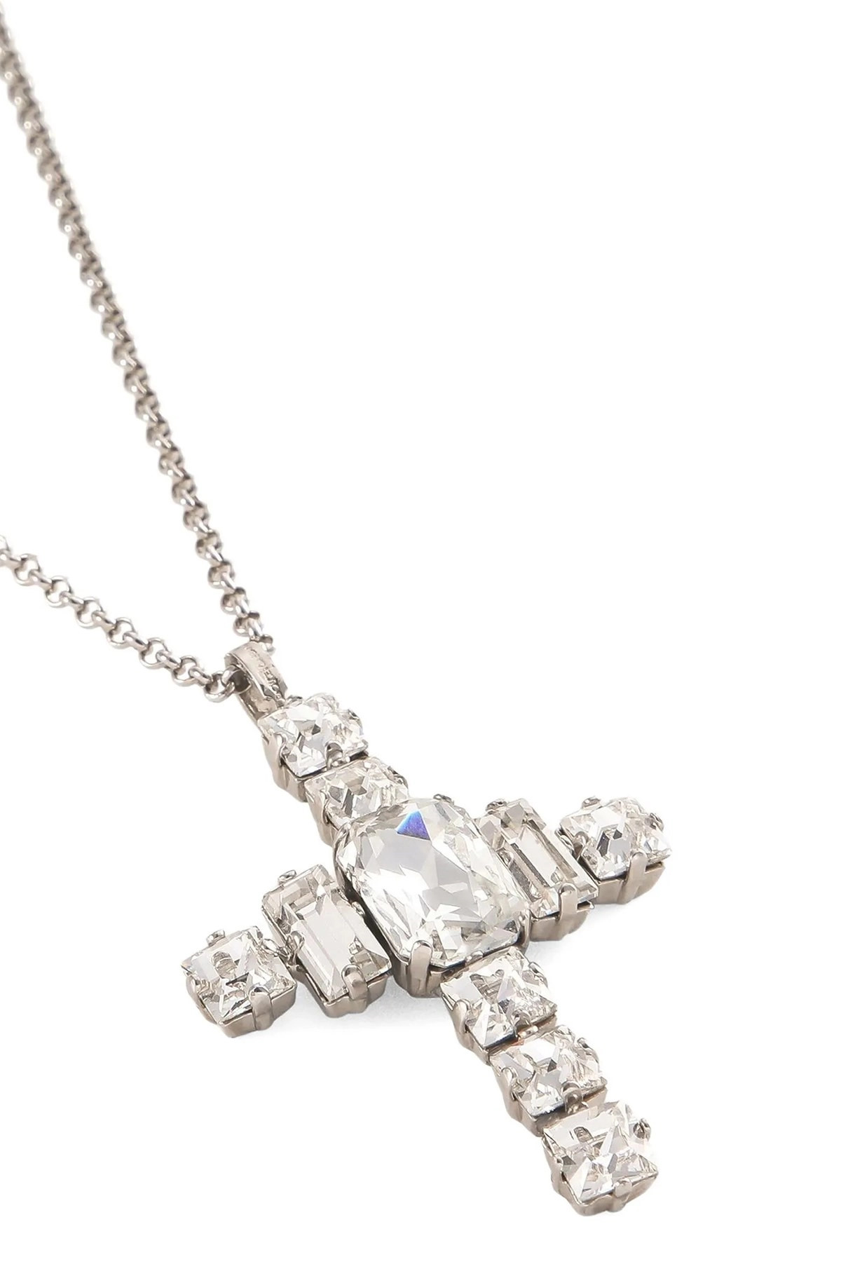Rhinestone cross necklace - 3
