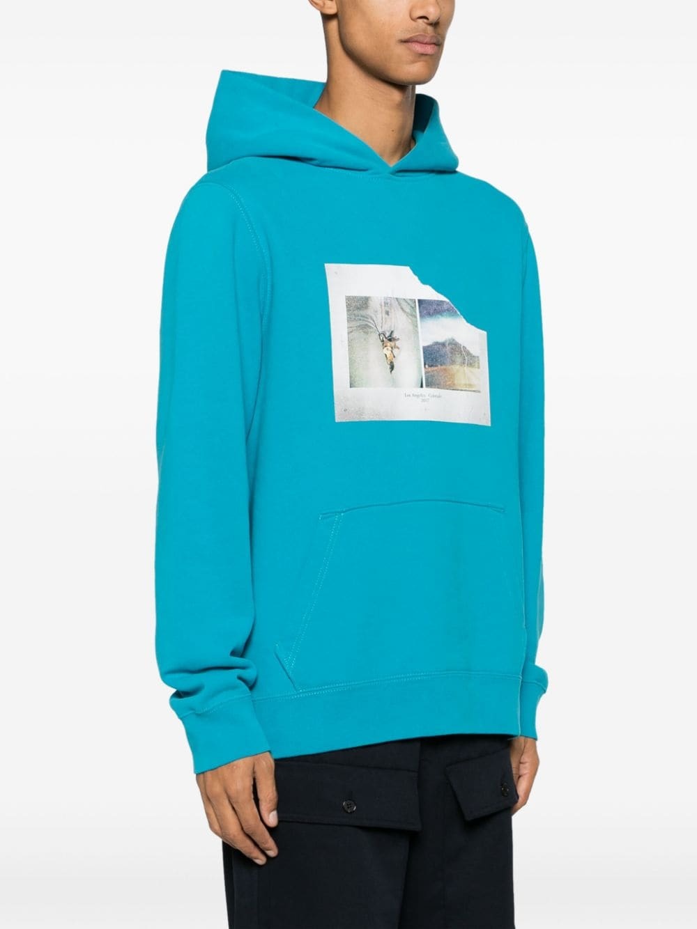 Sanchi photograph-print cotton hoodie - 3