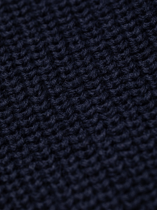 August Rib Cotton Sweater Navy - 7