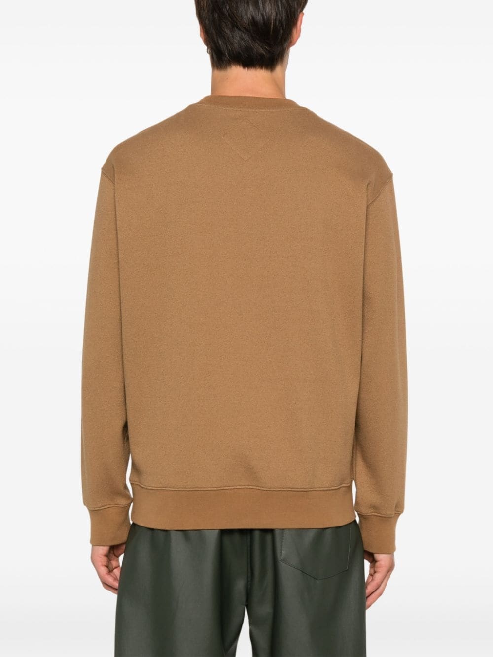 logo-patch bouclé sweatshirt - 4