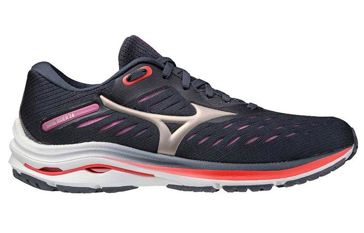 (WMNS) Mizuno Wave Rider 24 'Navy Red' J1GD200343 - 2