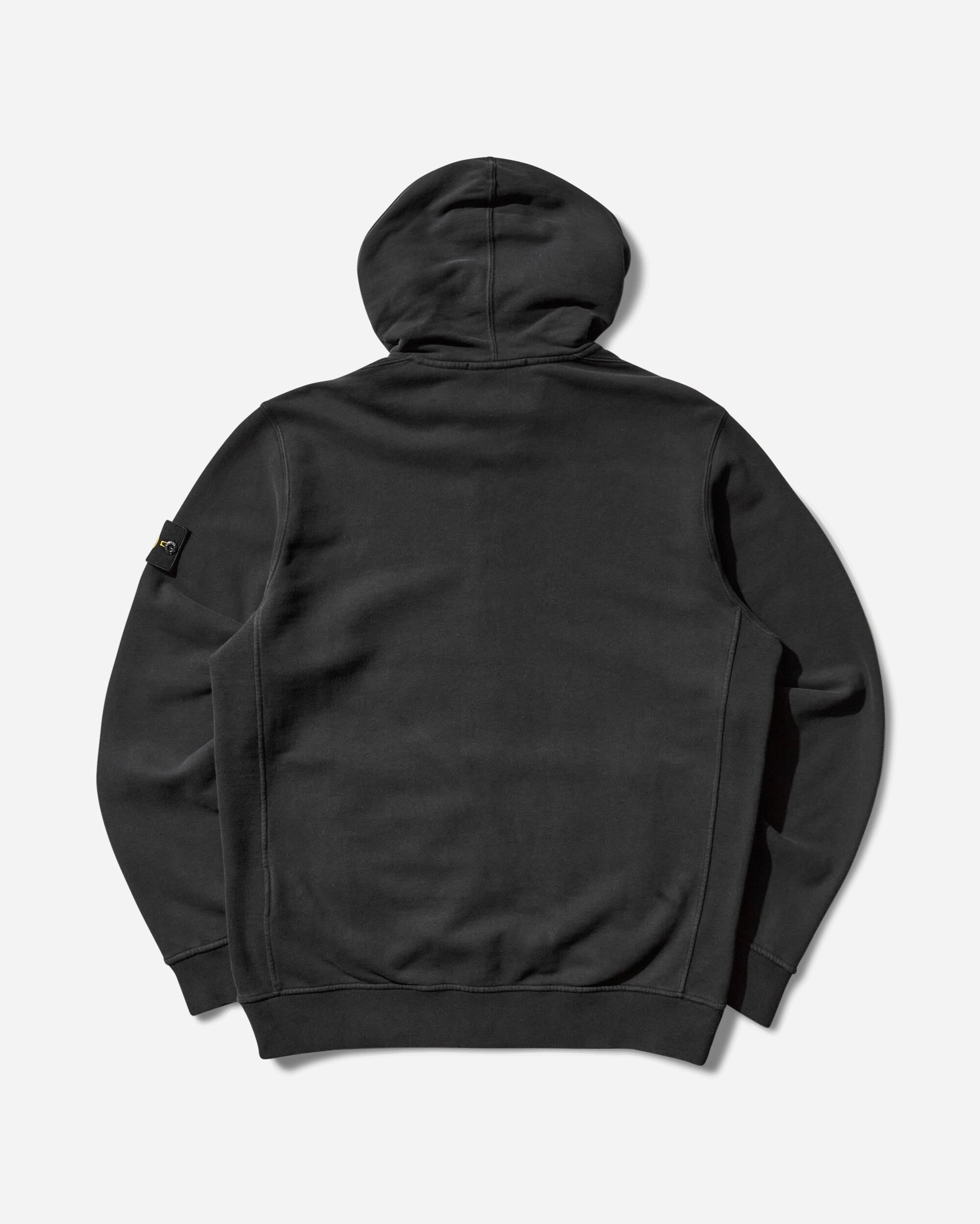 Men's Garment Dyed Zip Hoodie Black - 2