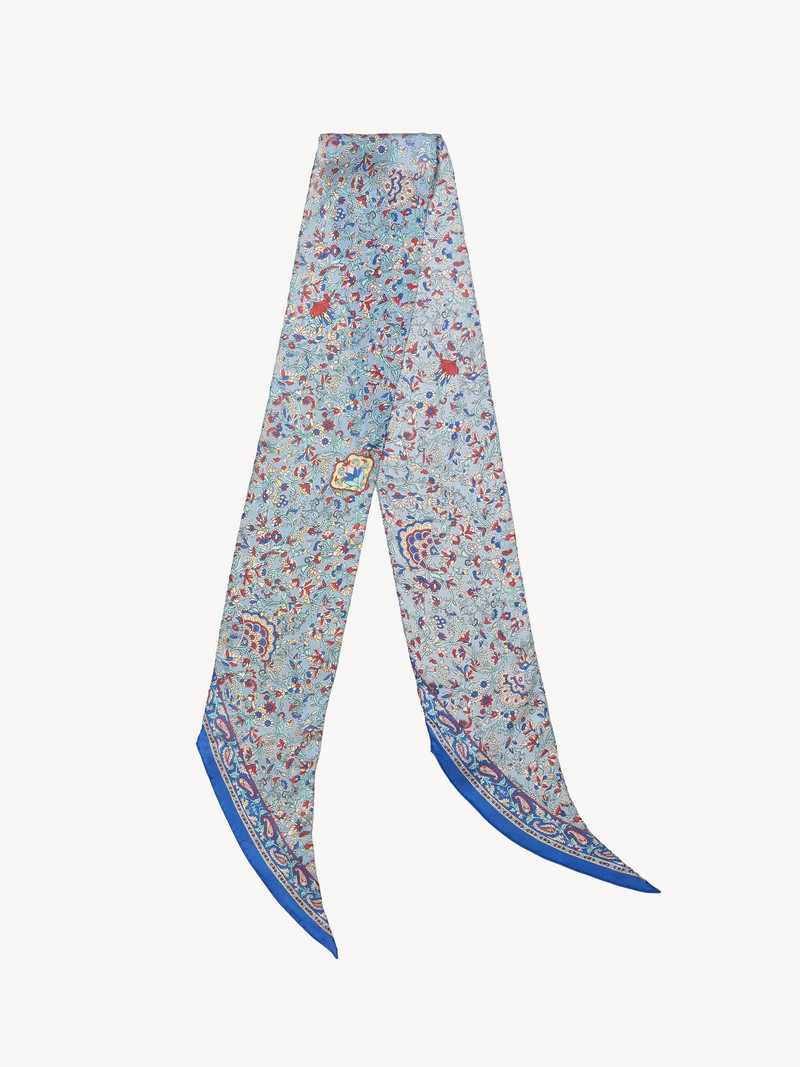 THE CHLOÉ PAISLEY BANDEAU SCARF IN SILK CHARMEUSE 1