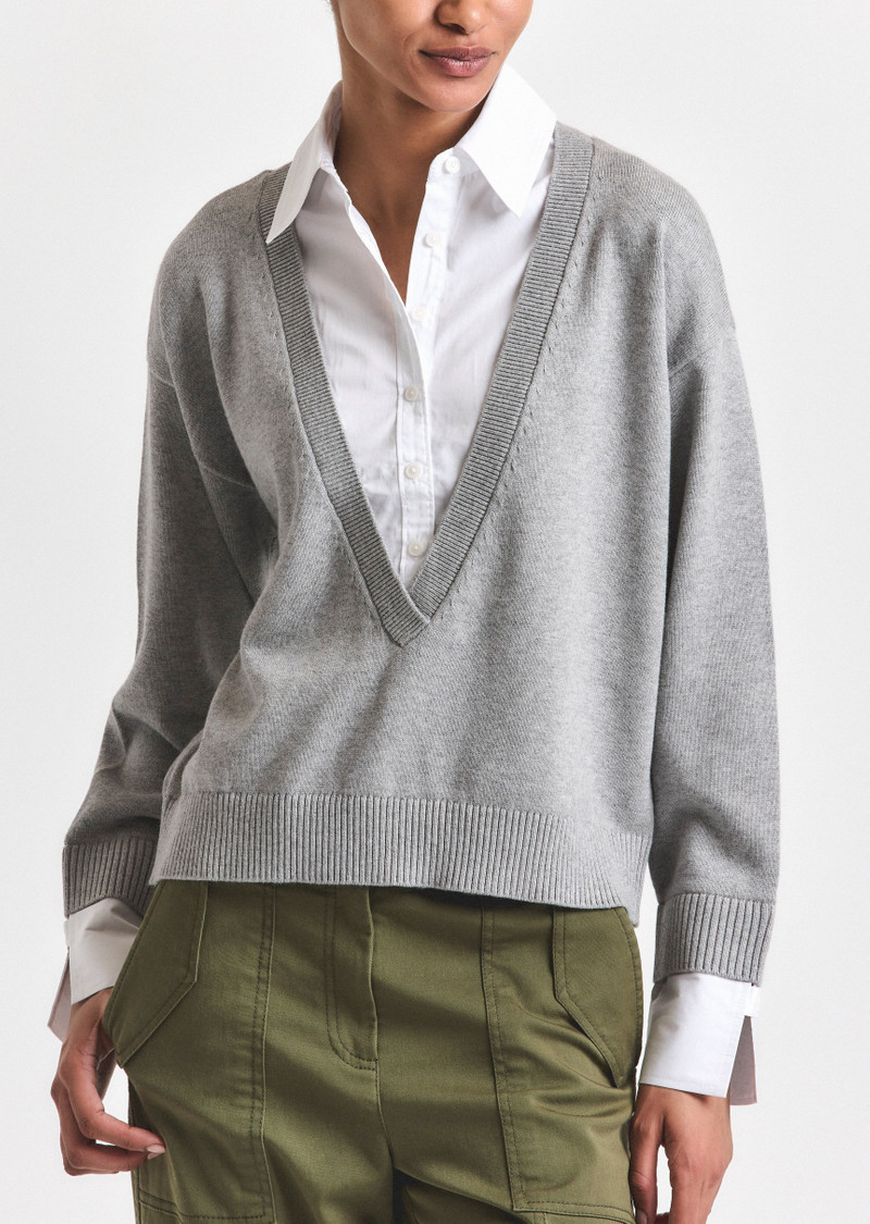 RIDA STRIPED MIXED 미디어 스위터 - 1