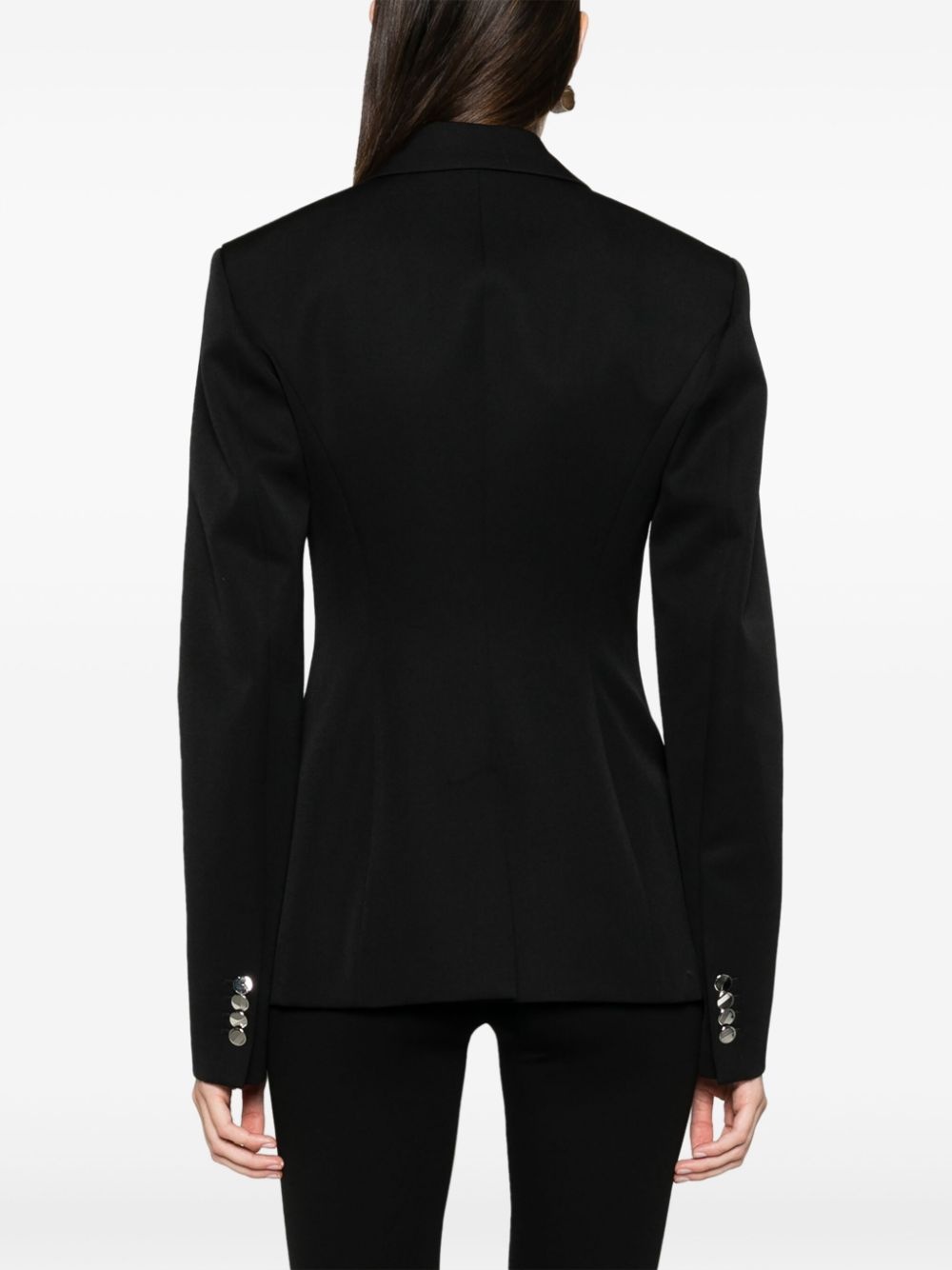 single-breasted virgin wool blazer - 4