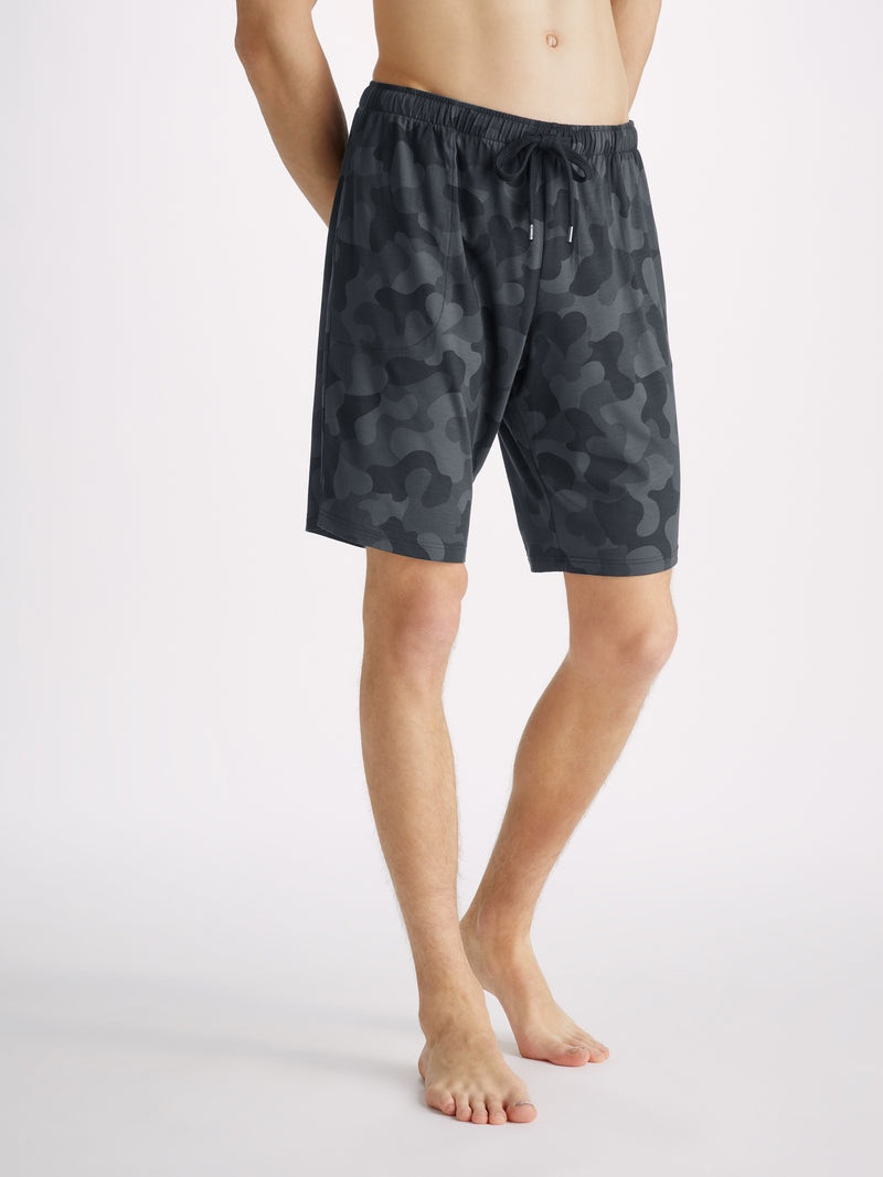 Derek Rose Men's Lounge Shorts London 11 Micro Modal Black outlook