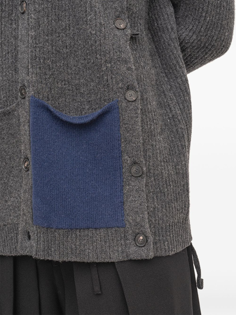 button-up contrast-pocket cardigan 4