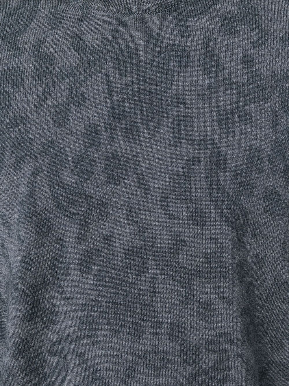 paisley print knitted sweater - 5